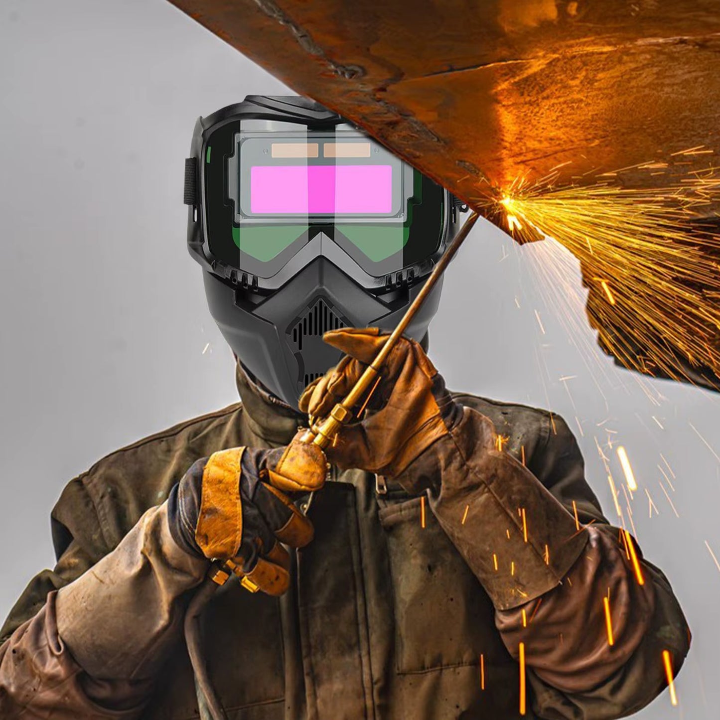 Head-Mounted Professional Automatic Welding Mask Goggles Light Filter Anti-Glare Welding Helmet Equipments Protective Mask