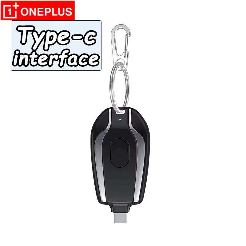 1500Mah Mini Keychain Power Bank Emergency Portable Charger Compatibility for Iphone Samsung Xiaomi Small Size Powerbank