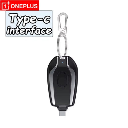 1500Mah Mini Keychain Power Bank Emergency Portable Charger Compatibility for Iphone Samsung Xiaomi Small Size Powerbank